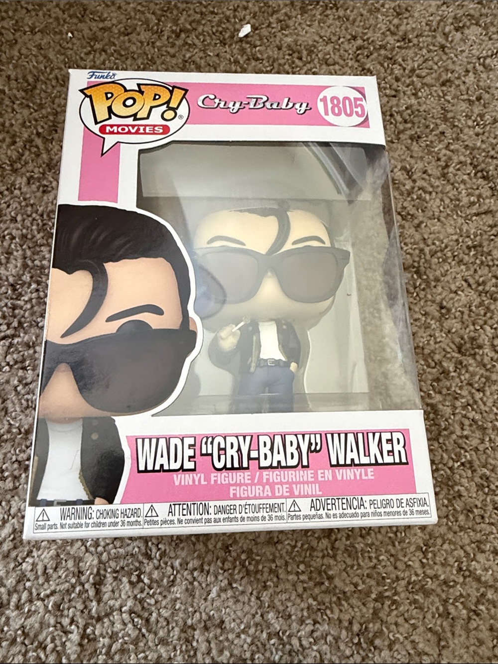 Funko POP! Movies Wade "Cry-Baby" Walker Vinyl Figure - Pink & White Box